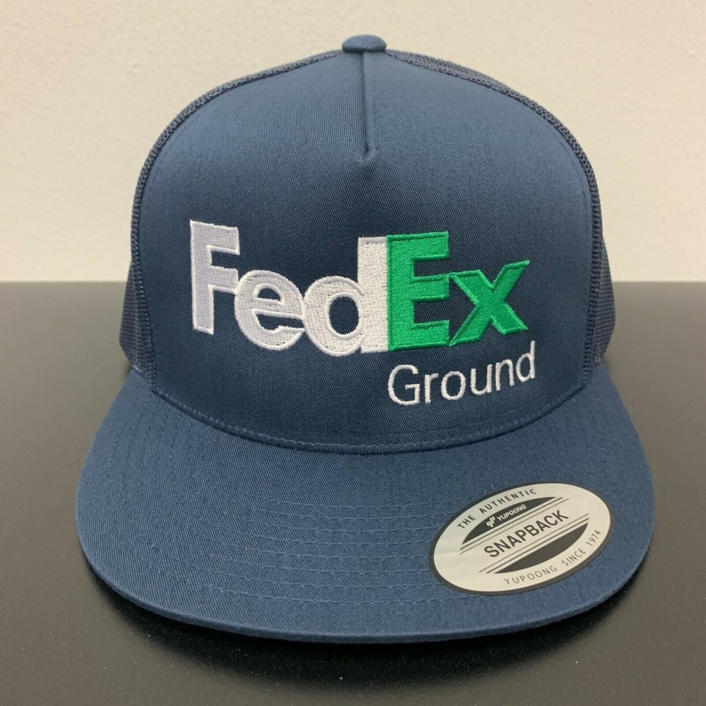 FEDEX GROUND TRUCKER GREEN LOGO NAVY HAT
